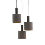 Concessa pendellampe 3 lyskilder, cappuccino, guld