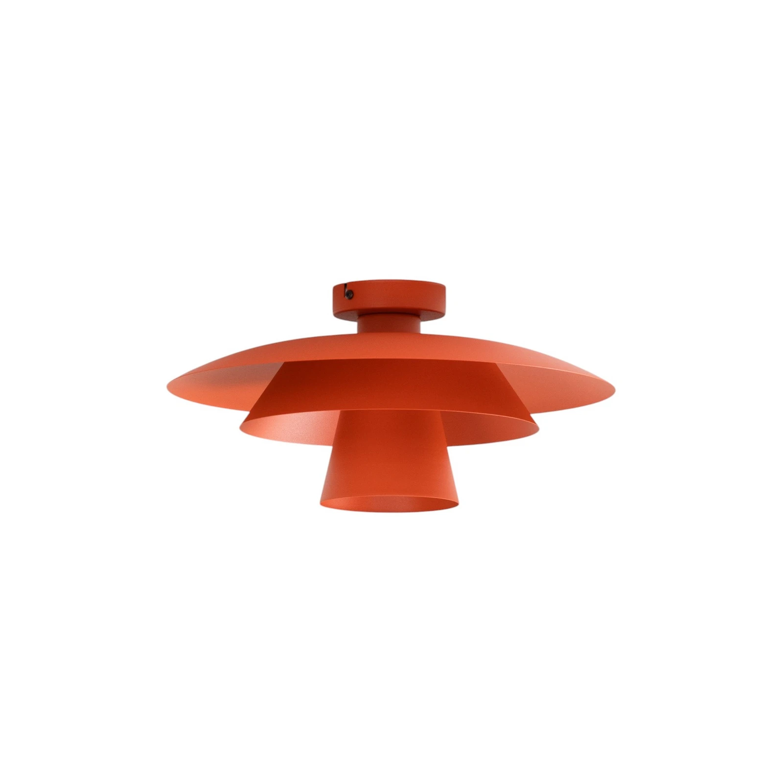 Griestu lampa Plato, oranža, metāls, Ø 38 cm, E27