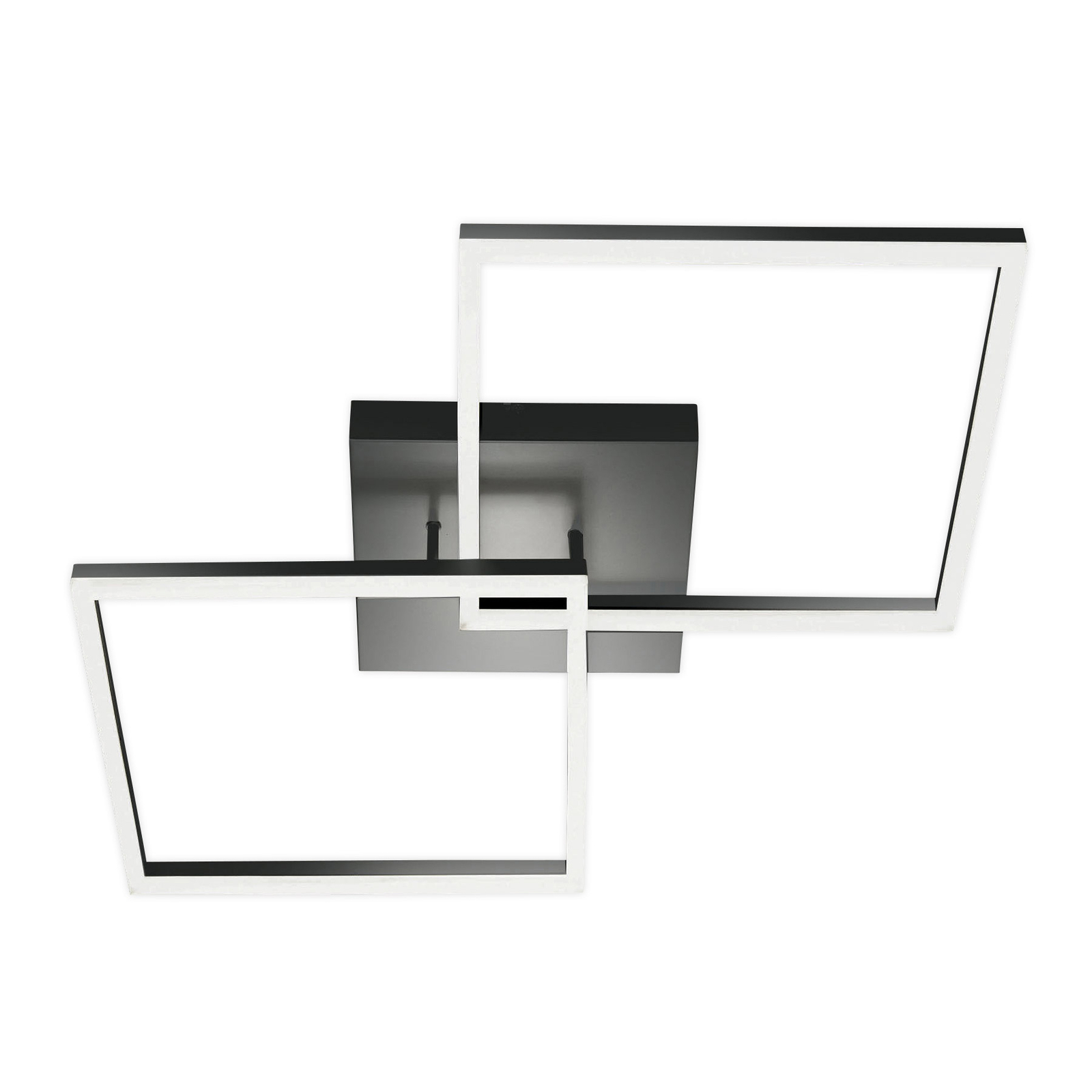 LED-Deckenleuchte Bard 65x65 cm, 2-flg. anthrazit 