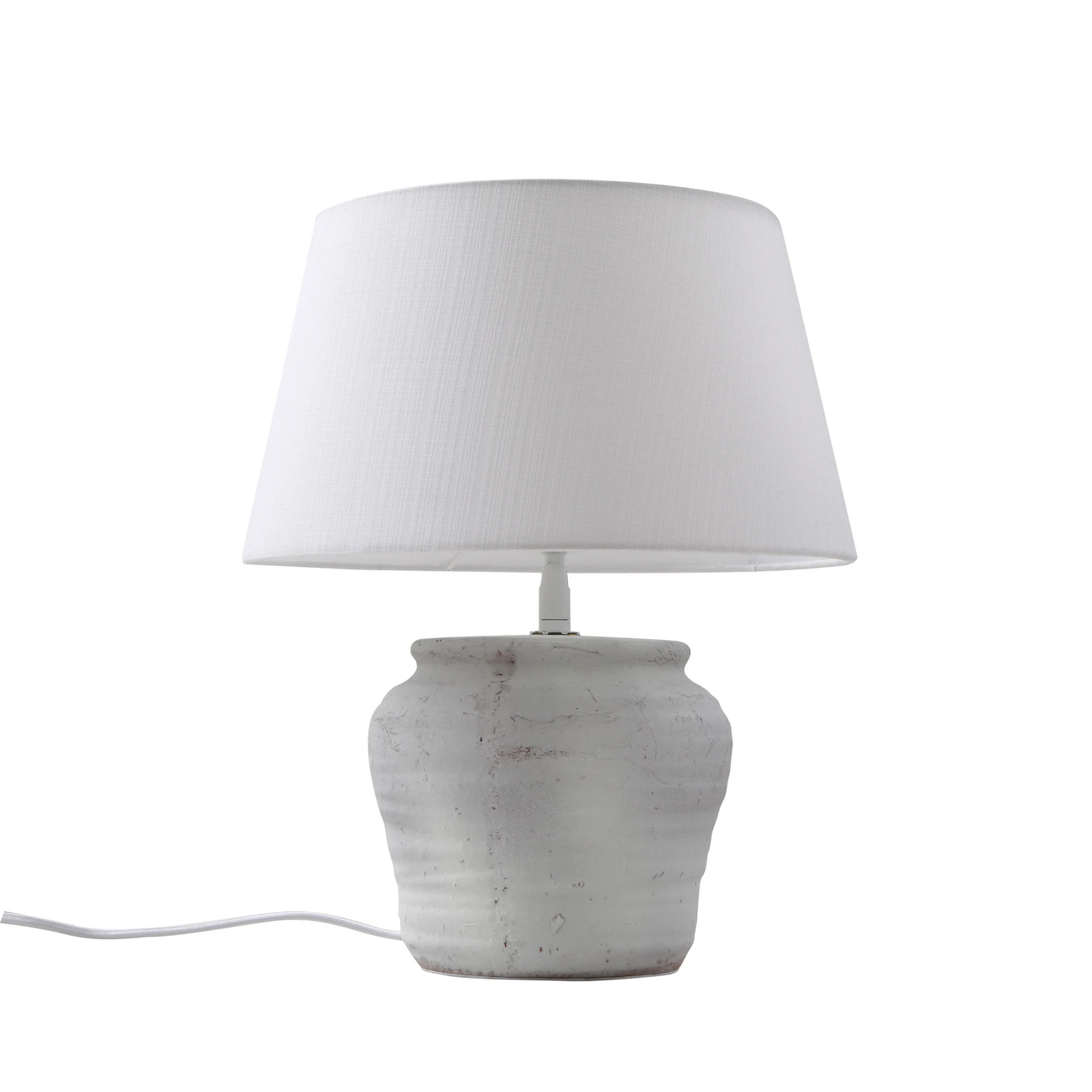 Lindby lampe à poser Aelith, Ø 30 cm, blanc, céramique, E27