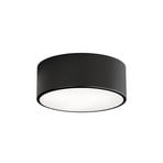 Plafonnier Cleo 200, noir, capteur, IP20, Ø 20 cm, E27