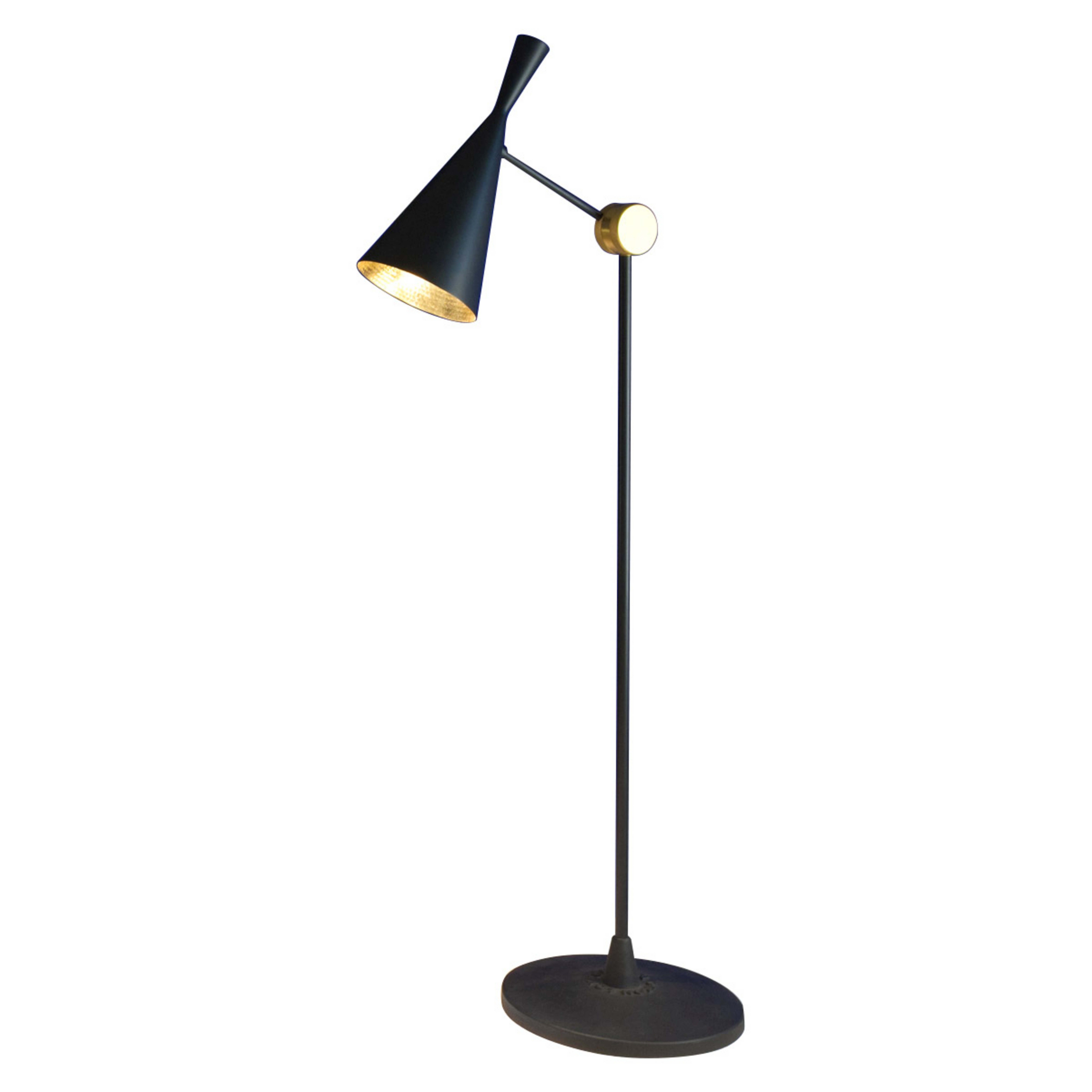 Beat Floor Lamp Matt Black/Brass - Tom Dixon