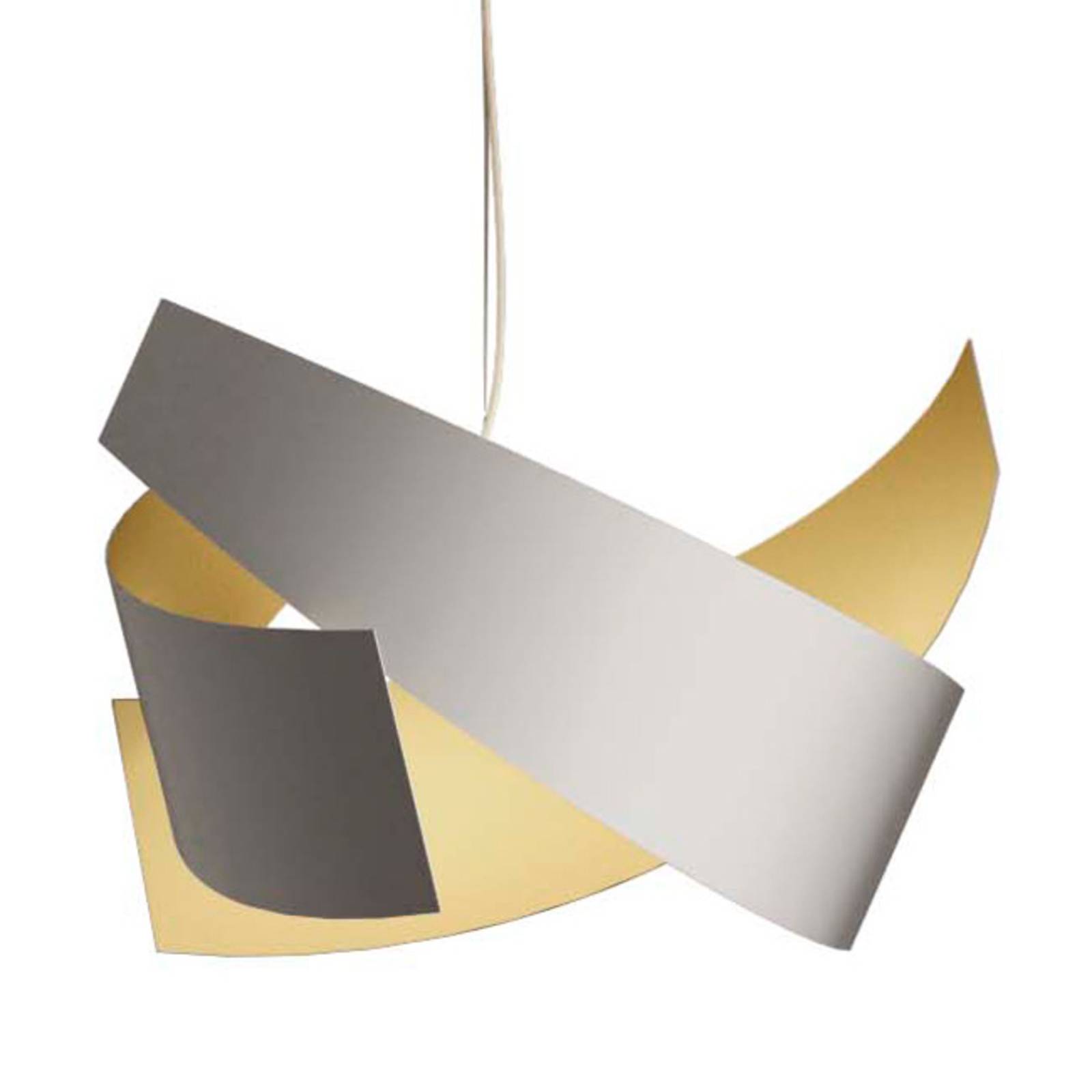 E-shop Bielo-zlatá závesná lampa Ella s vysokou kvalitou