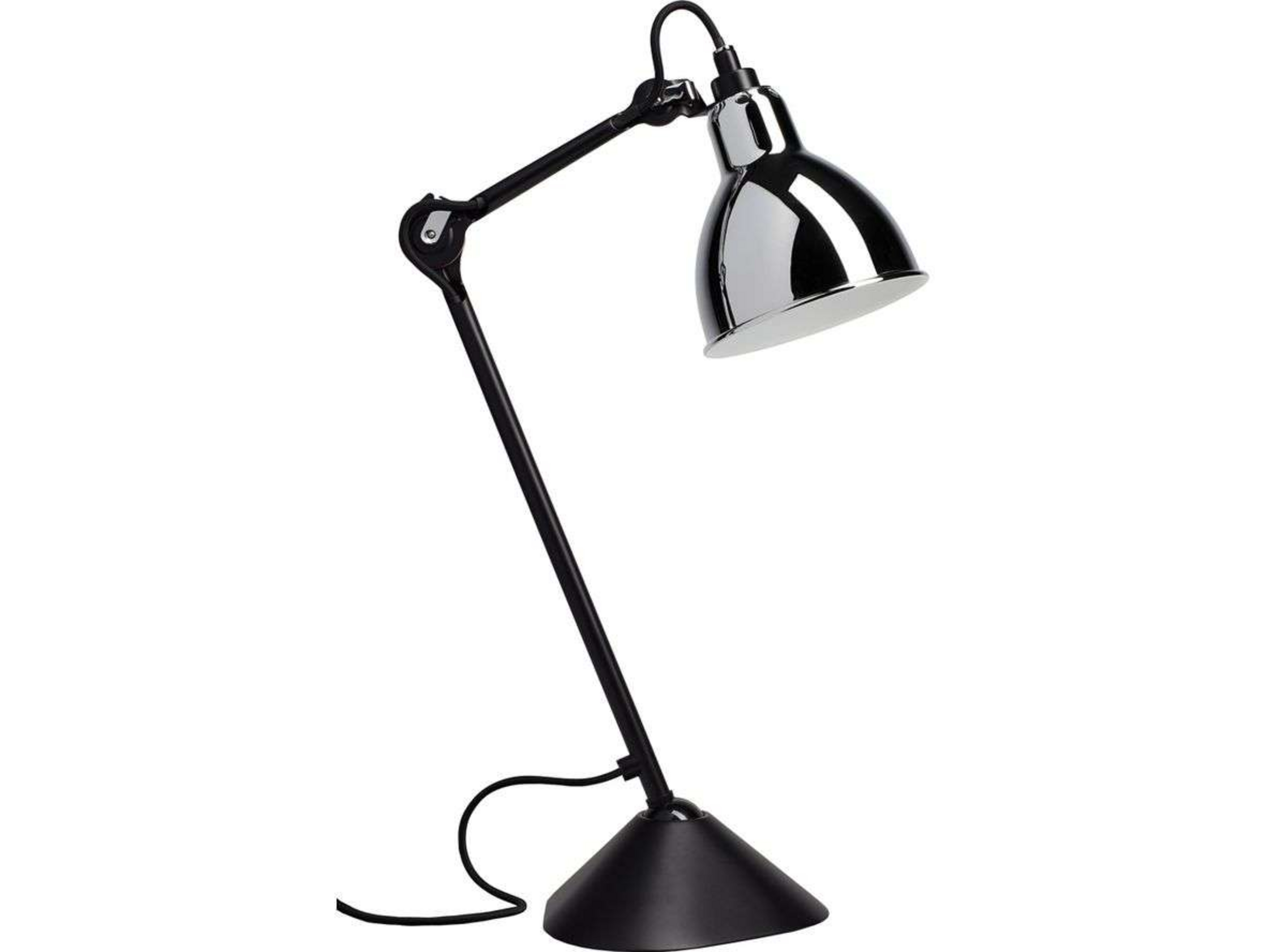 205 Tafellamp Zwart/Chroom - Lampe Gras
