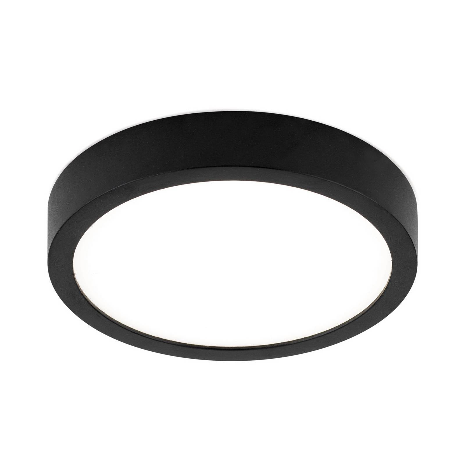 LED-Deckenlampe Disc, schwarz Ø 14 cm, CCT Metall/Kunststoff