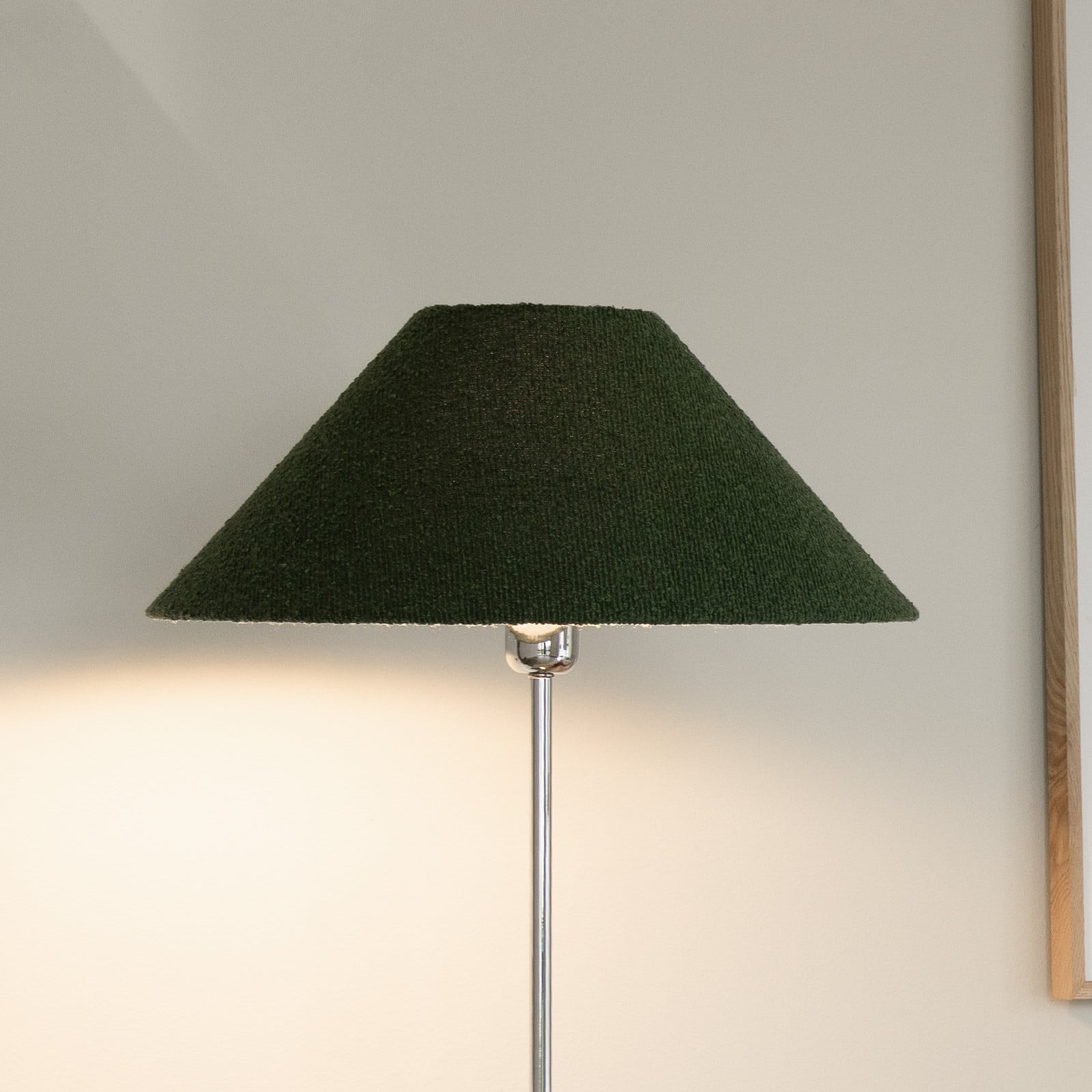 Iris golvlampa gr&ouml;n/krom textil &Oslash; 45 cm Globen Lighting - Vardagsrum - Modern - Tyg / textil - Med en ljusk&auml;lla