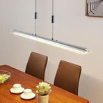 Lindby LED pendant light Sladja, chrome, glass, touch dimmer