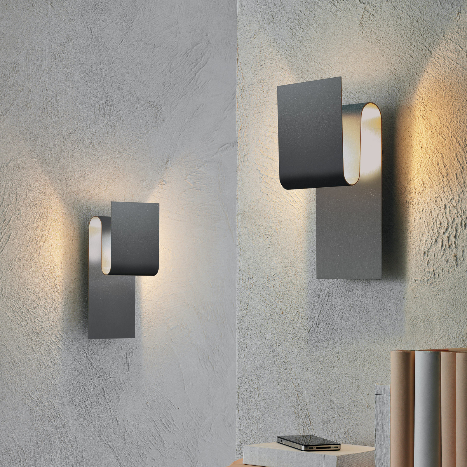 Escale Fold LED wall light anthracite