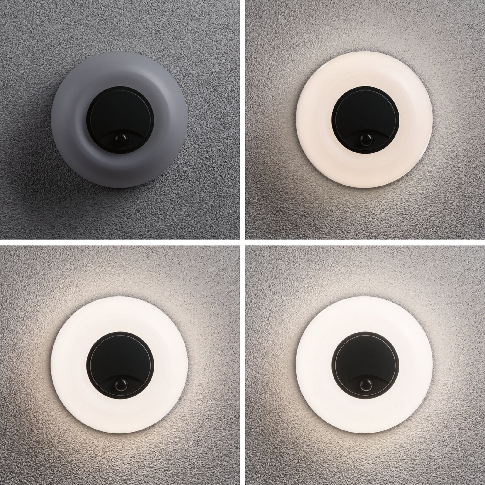 Paulmann LED sienas lampa „Aureva”, antracīta krāsā, sensors Ø 22 cm CCT Paulmann LED sienas lampa „Aureva”, antracīta krāsā, sensors Ø 22 cm CCT