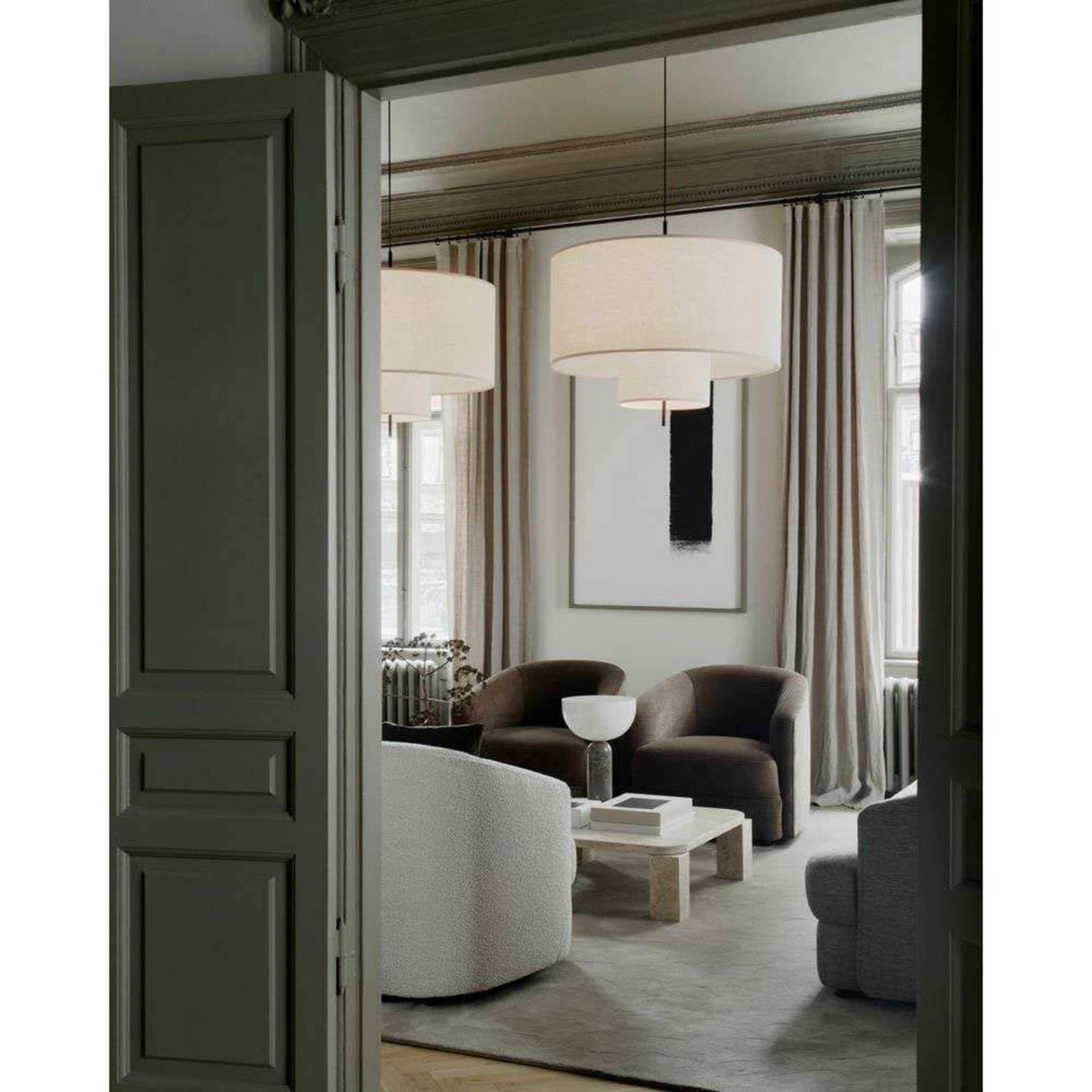 NEW WORKS Suspension Margin, Ø 90 cm, blanc, E27