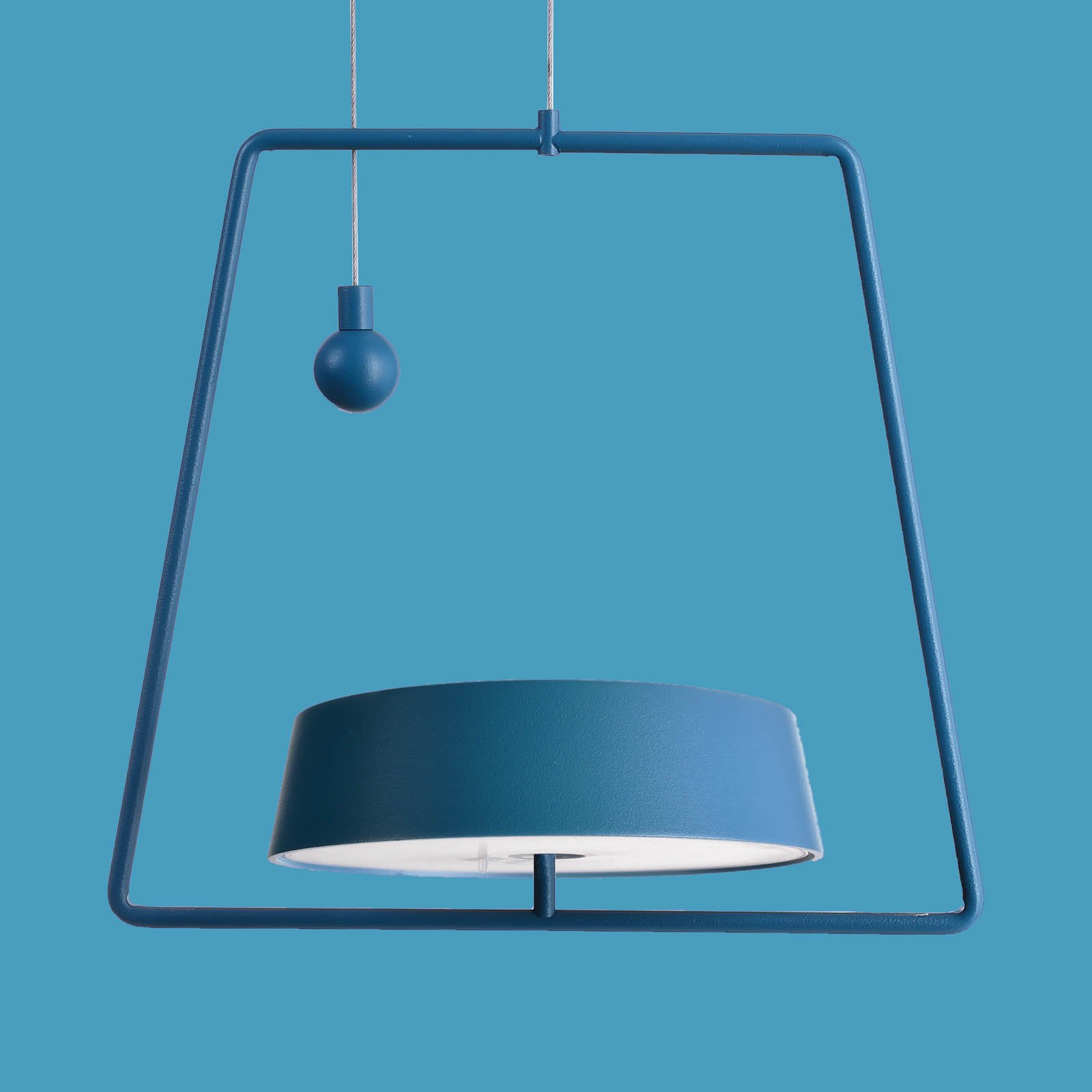 Miram LED hanging light, battery, dimmable, blue