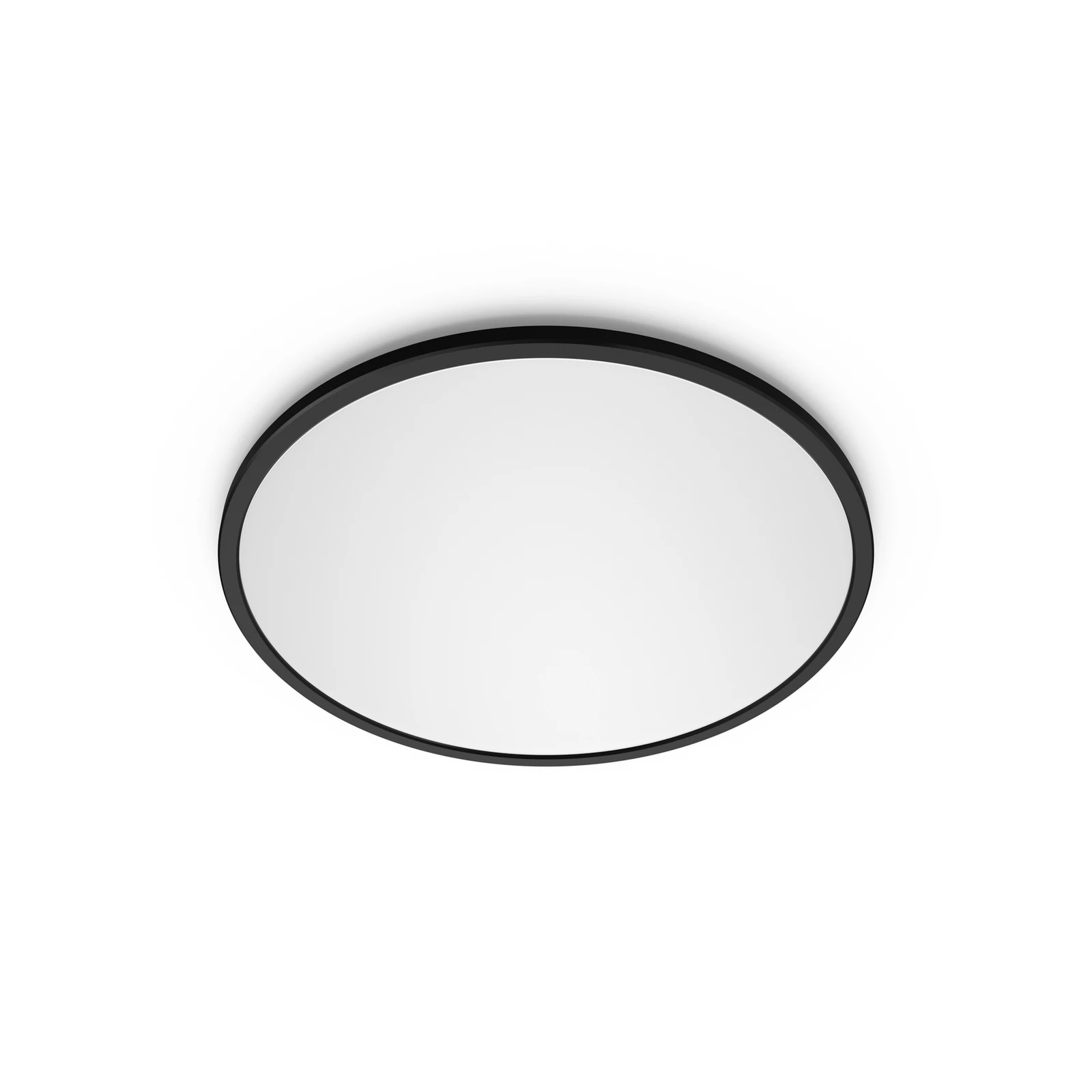 Philips SuperSlim LED-Deckenlampe, IP44, Ø 29,5 cm, schwarz