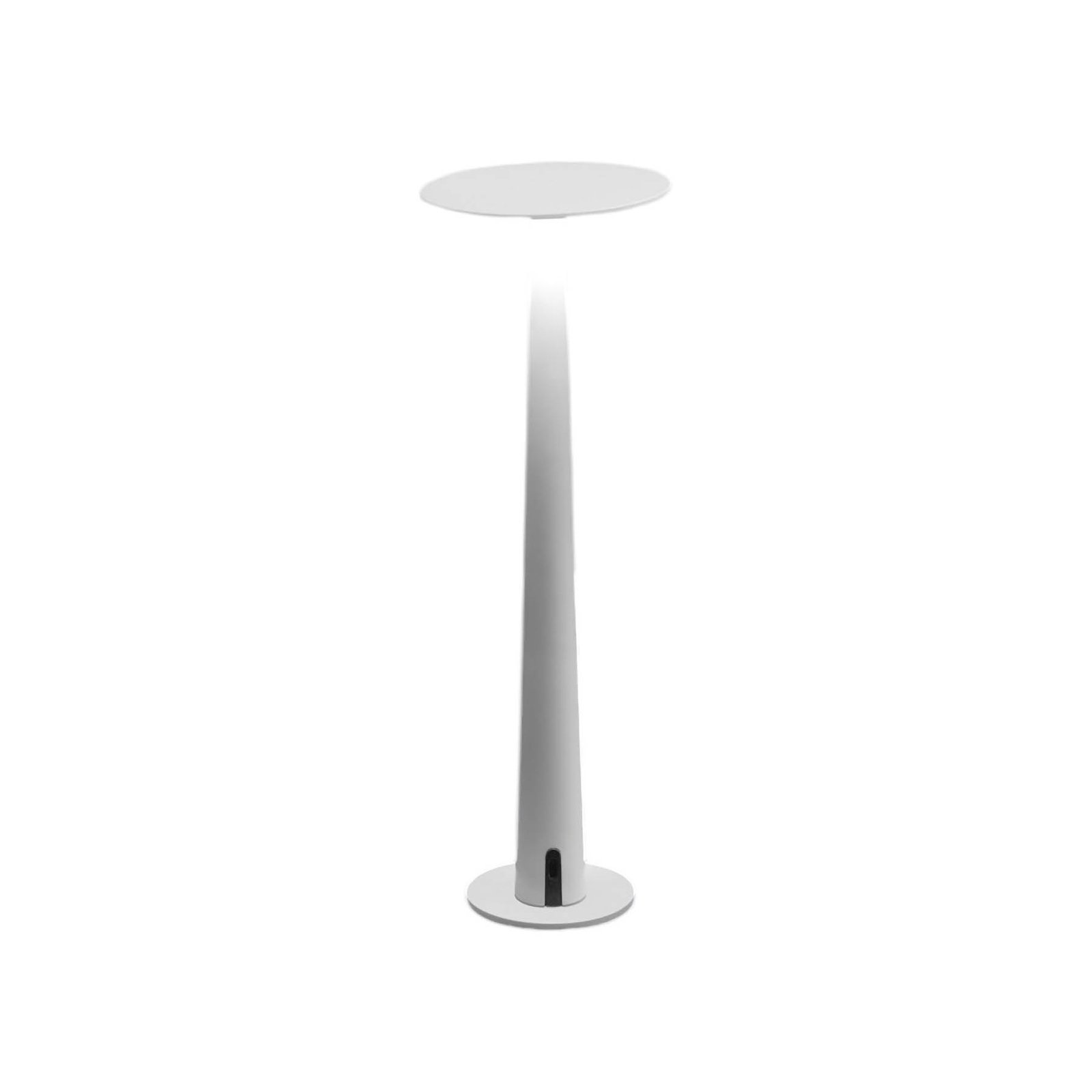 Nemo Portofino lámpara de mesa LED recargable, blanco, aluminio