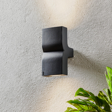 Buitenwandlamp KLAMP, hoogte 22,5 cm 2-lamps