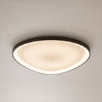 Lucande Asken LED ceiling light, 61 cm, brown, CCT, dimmable