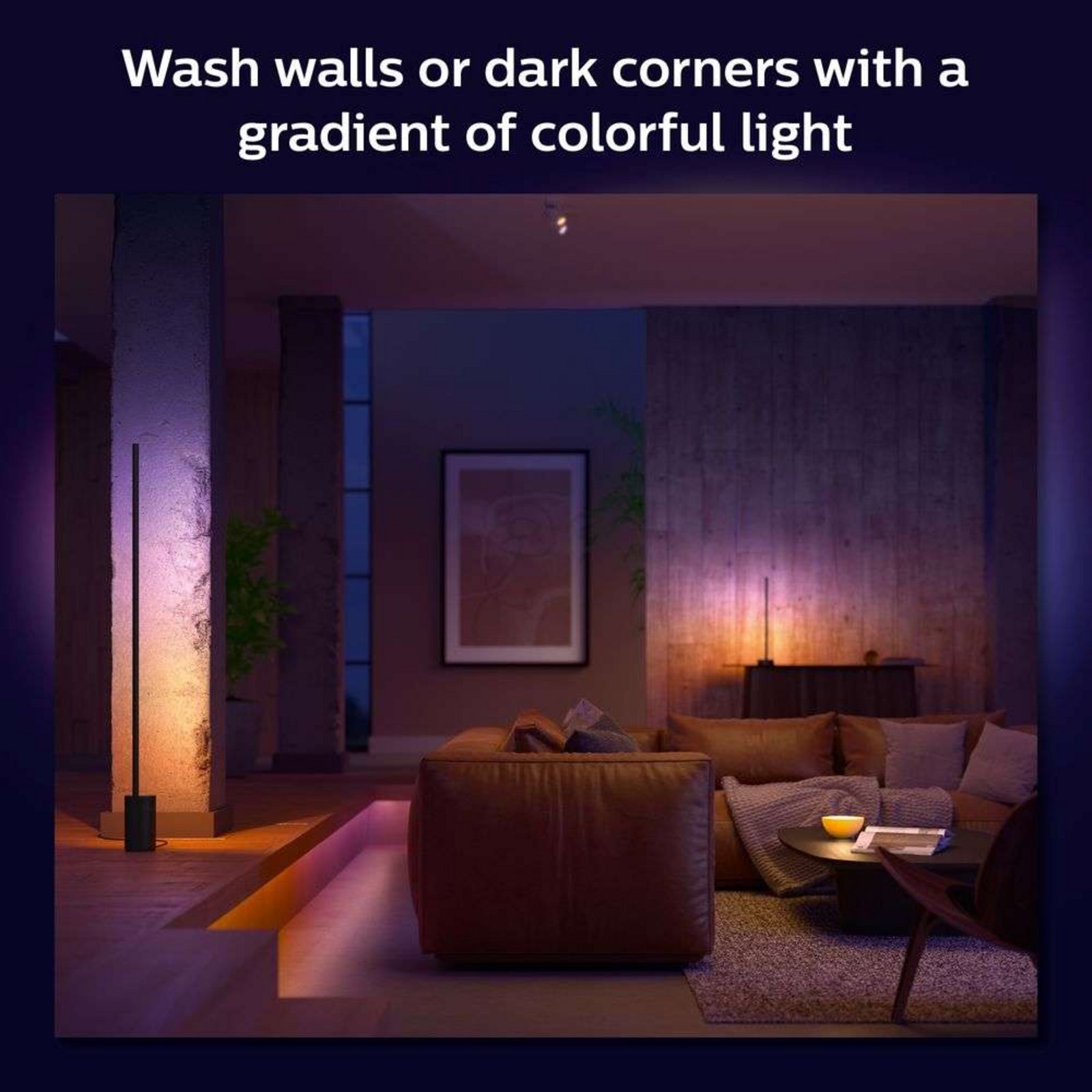 Signe Hue Gradiant Lampadar Black Bluetooth - Philips Hue