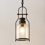 Lampa wisząca Lindby Rozalie, czarny, metal, latarnia, 21cm