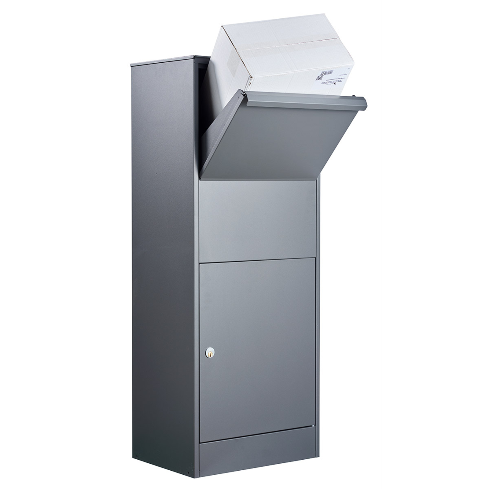 Allux 800S-L free-standing letterbox in black
