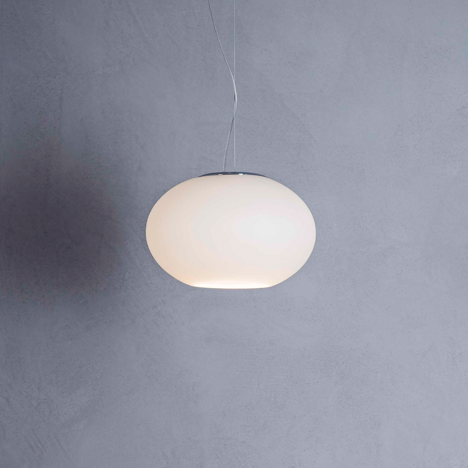 Prandina Zero S5 lámpara colgante opalino, Ø 35 cm