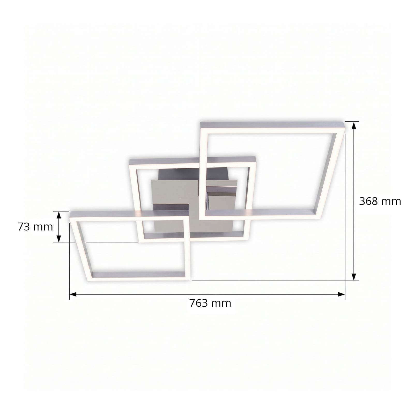 LED stropní světlo Frame step-dim chrom 76x37cm LED stropní světlo Frame step-dim chrom 76x37cm