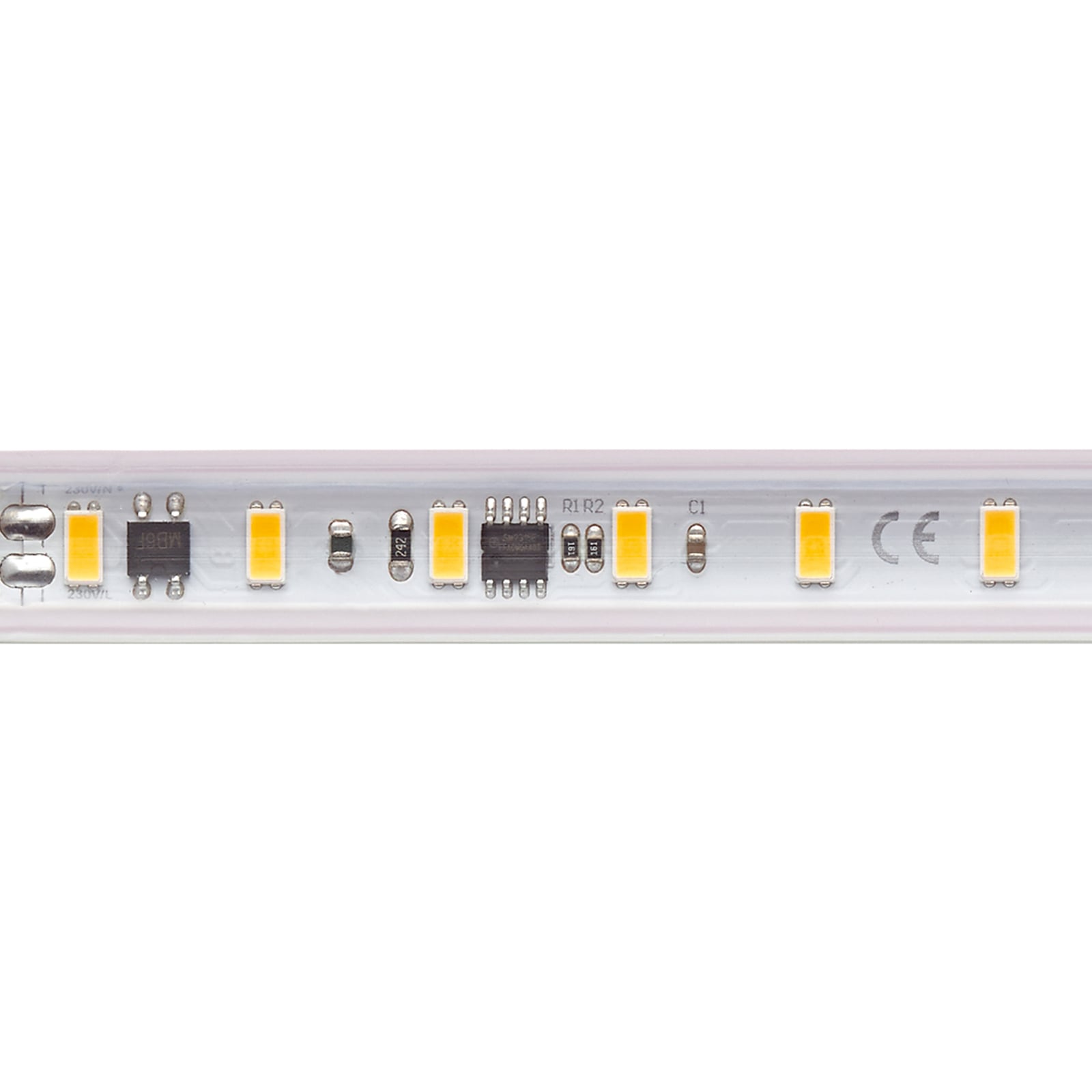 LED-Strip 5966 mit Endkappe, 230V, 10m, Ra90, IP65