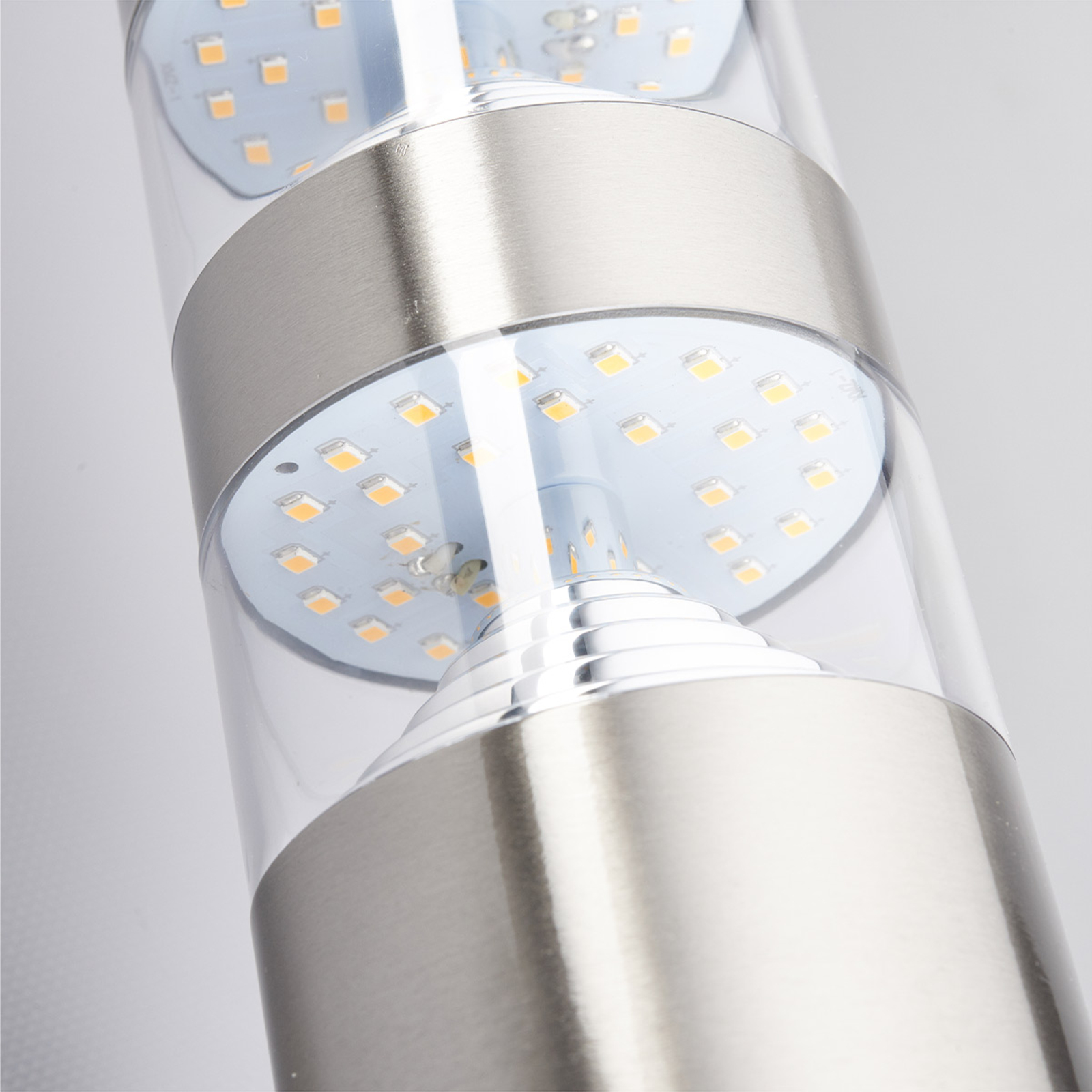 LED-Edelstahl-Außenwandleuchte Lanea gerade