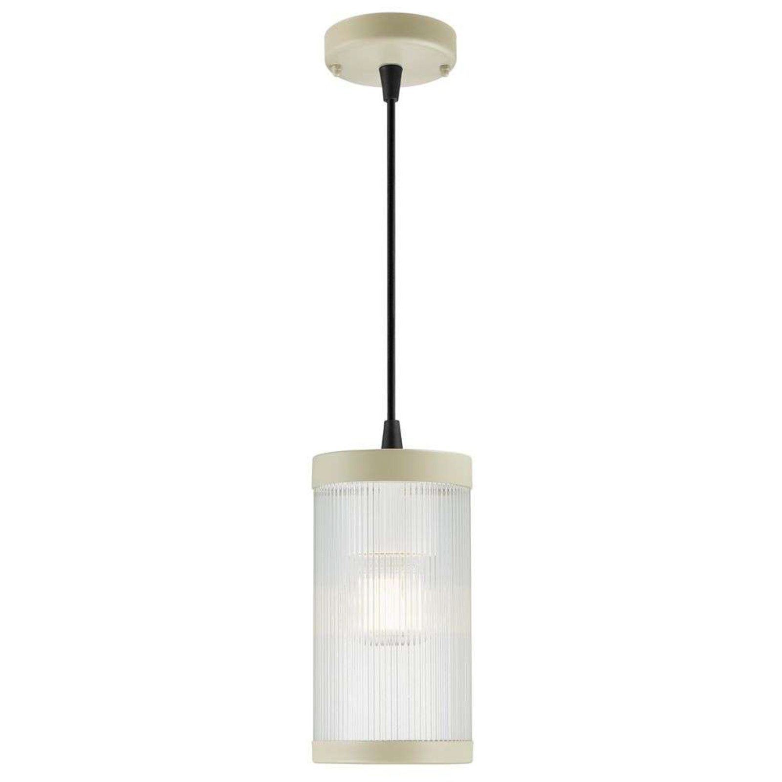 Buiten hanglamp Coupar, Ø 13 cm, zandkleurig