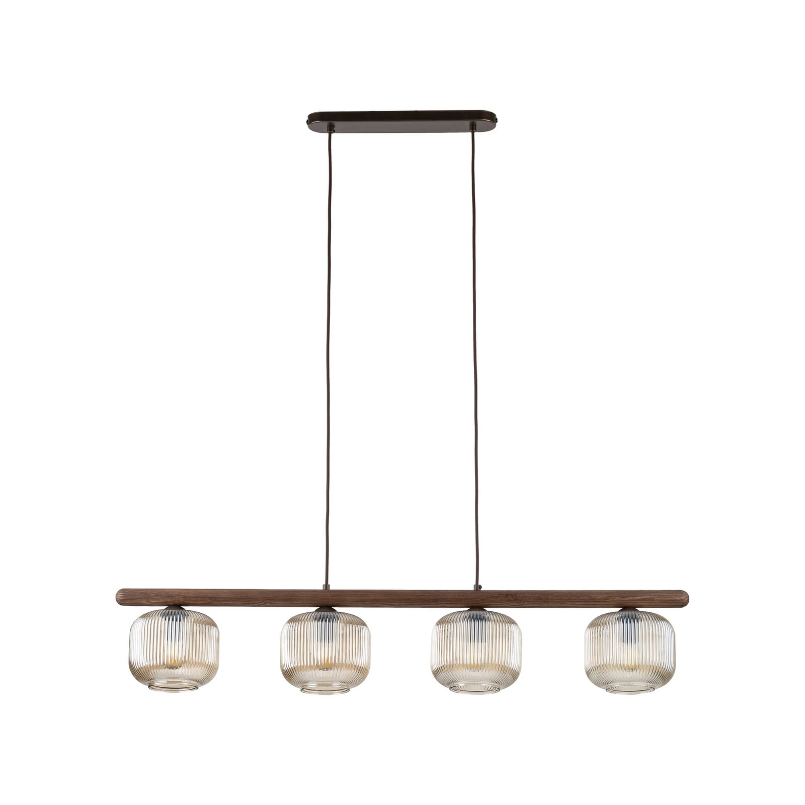 Viseća svjetiljka Salvia, smeđa/konjak, staklo, duljina 95 cm, E14