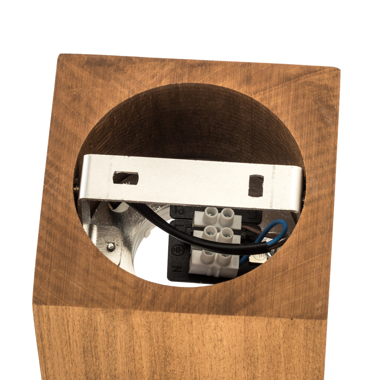 Envostar Ernest downlight GX53 en bois, angulaire