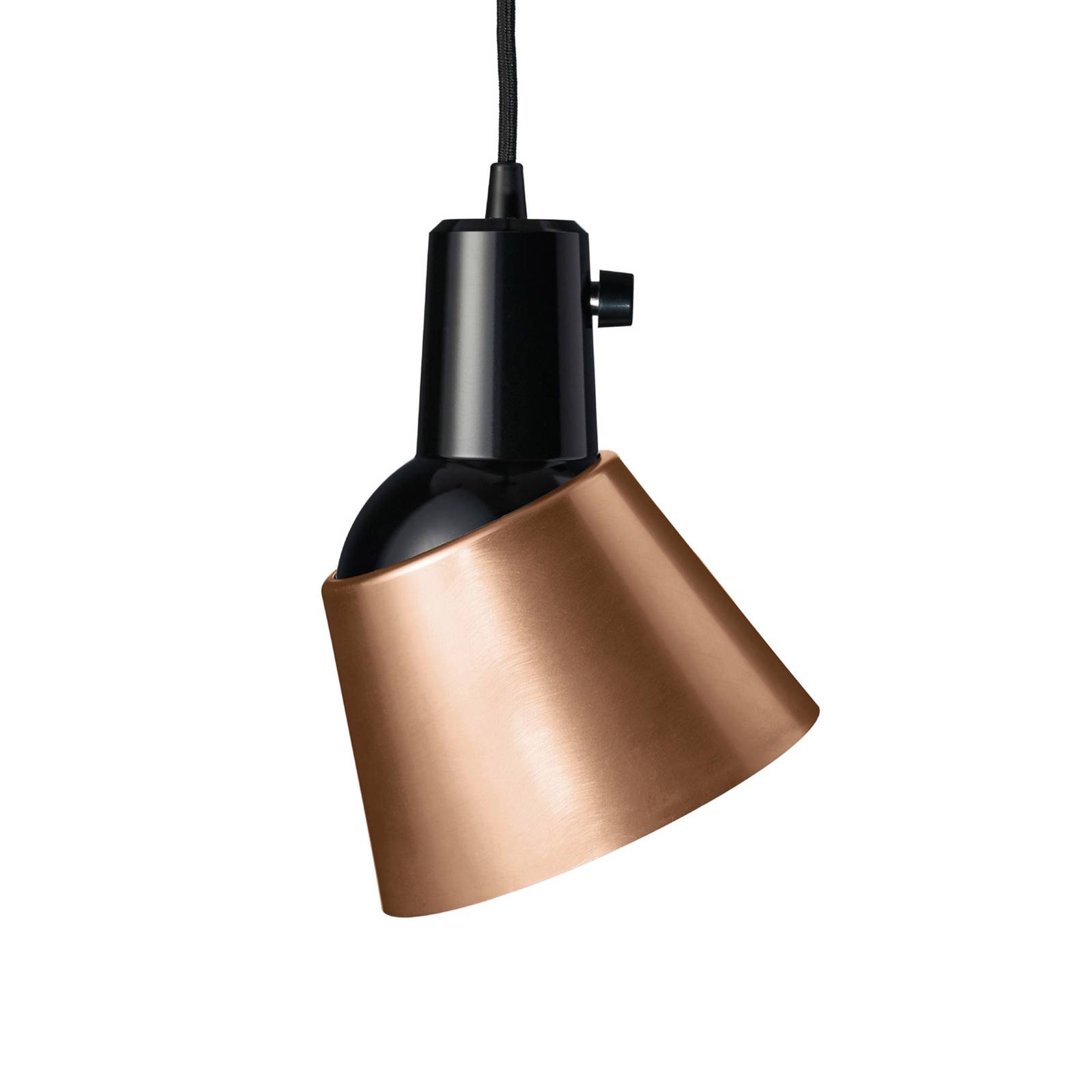 midgard K831 pendant light, natural copper, for Living / Dining Room, metal, Bakelite, fabric, E27, 40 W, H: 24 cm