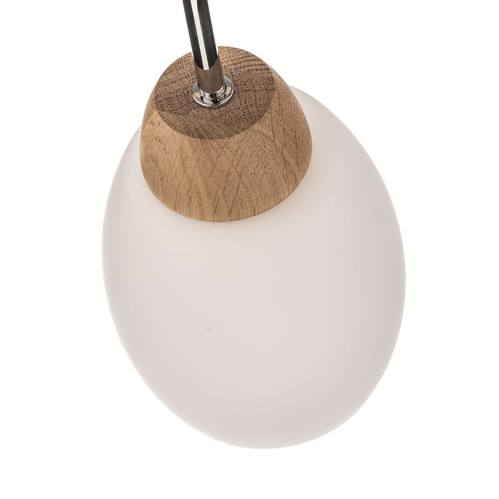 Lampa sufitowa Santa, 5 szklanych kloszy, drewno