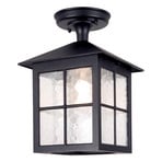 Winchester BL18A udendørs loftlampe, sort, 28 cm, IP44 – Elstead