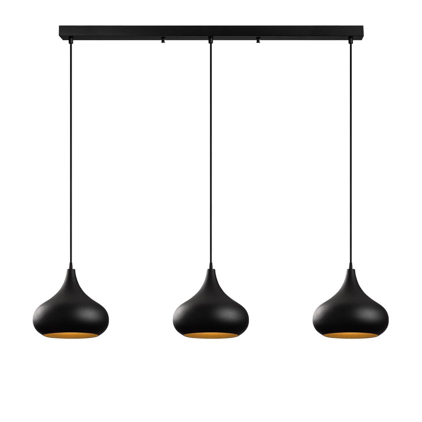 Hängeleuchte Muba, schwarz, Länge 120 cm, Metall