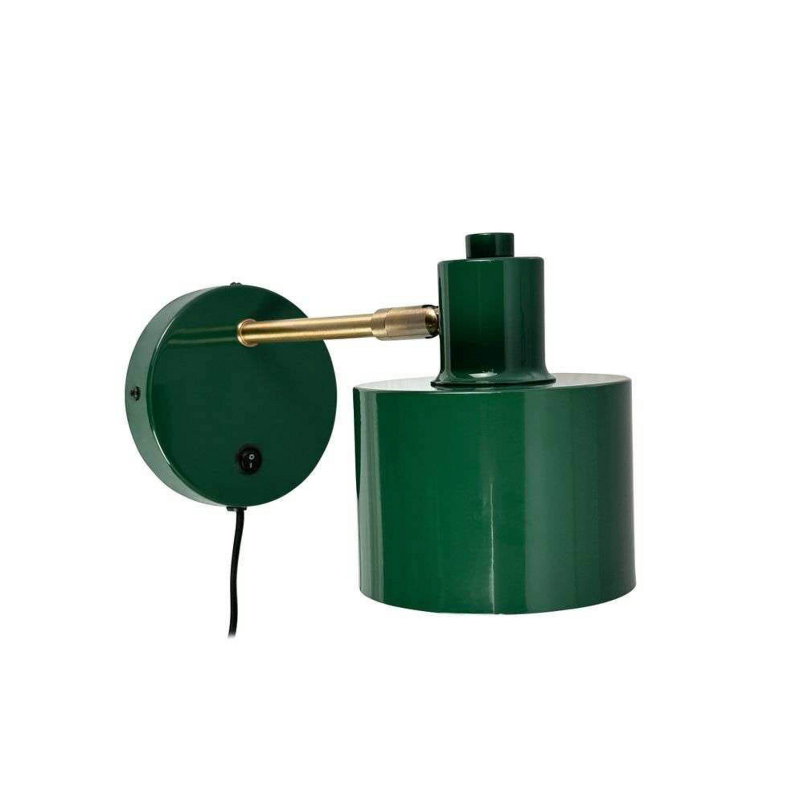 Dyberg Larsen vegglampe Ocean, mørkegrønn, utstikk 30 cm