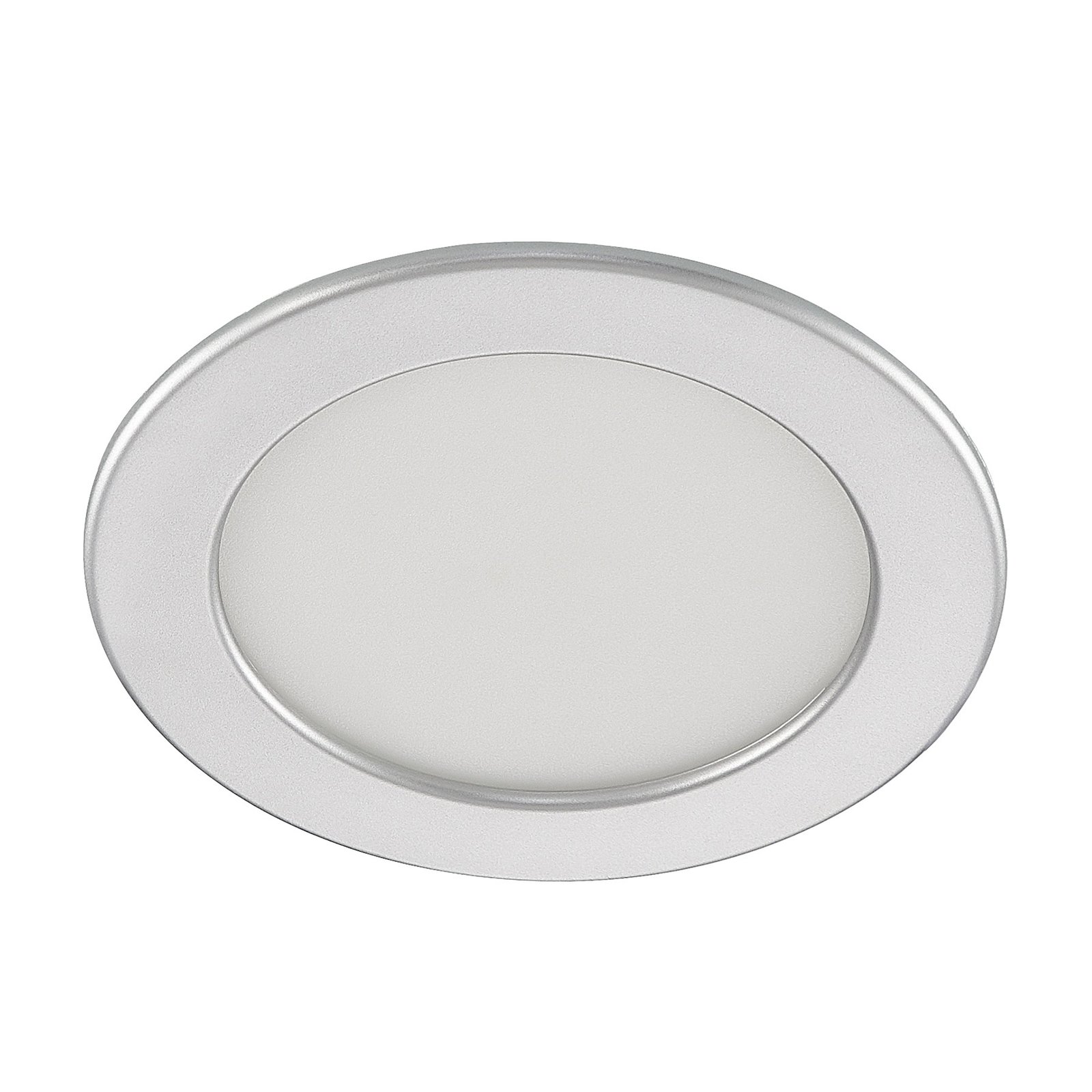 Prios Cadance LED-downlight, sølv, 17 cm