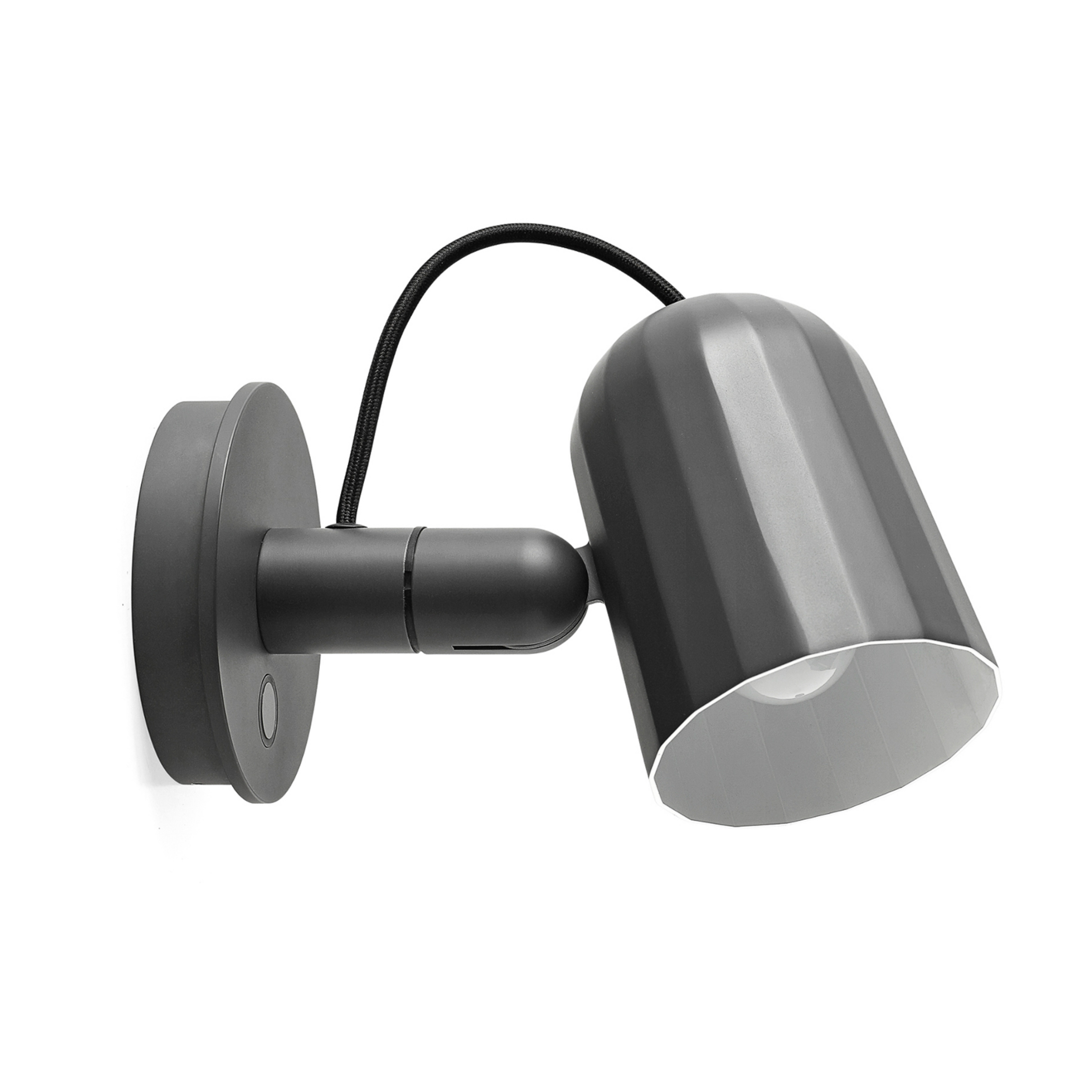 Noc Wall Button wandlamp donkergrijs - HAY