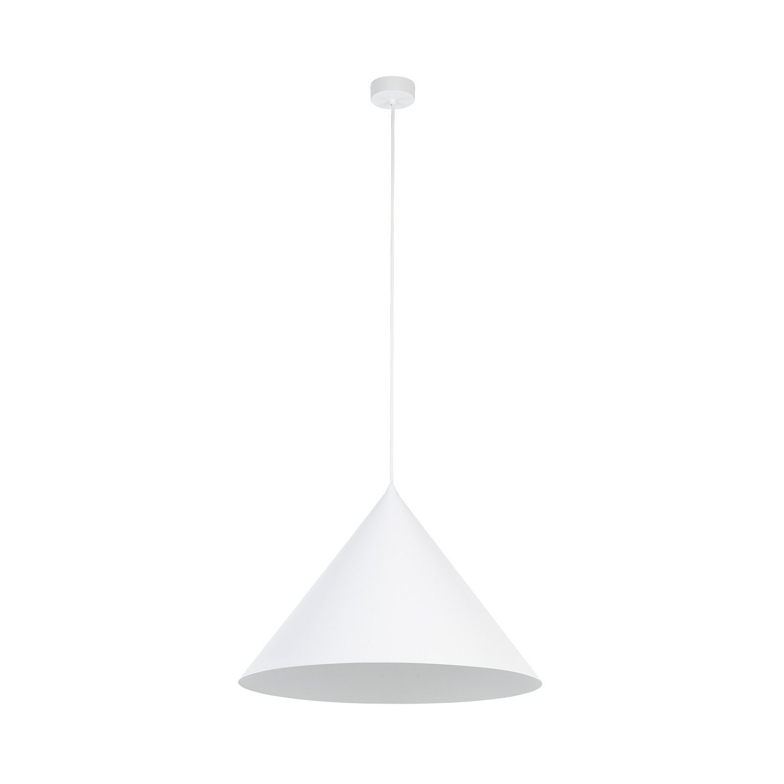Cono pendant light, 1-bulb, Ø 50 cm, white, E27