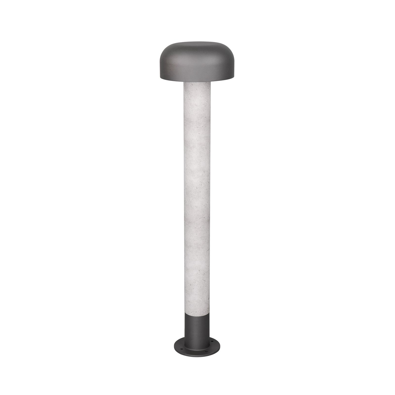 Fraser path light, grey/concrete look, aluminium, IP54, height 84.5 cm