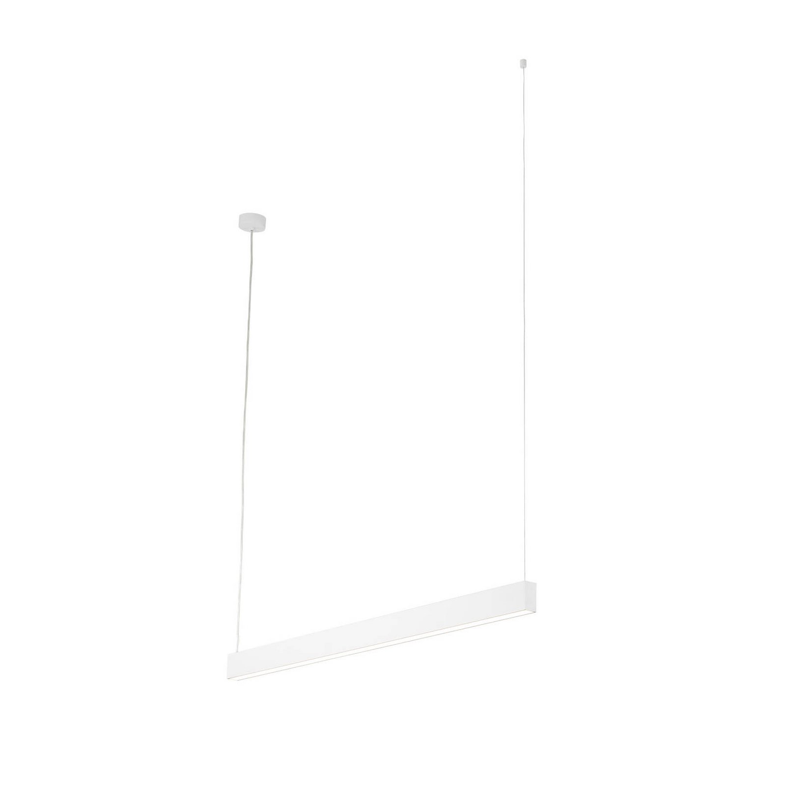 Lampa wisząca Luxe LED, biała, długość 112,5 cm, metal, 4000 K