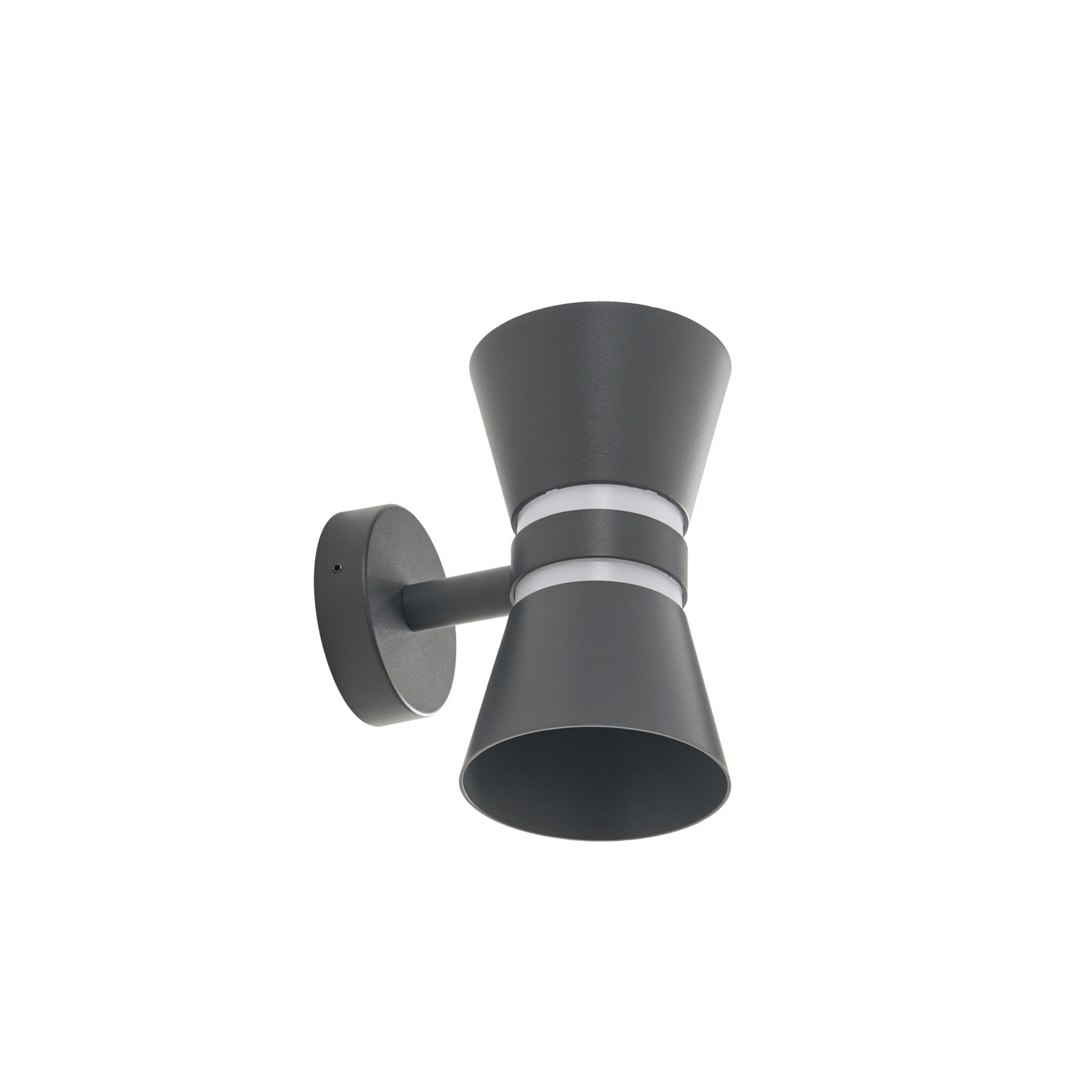 Meravi LED outdoor wall light, 2-bulb, IP44, anthracite, aluminium - Lucande