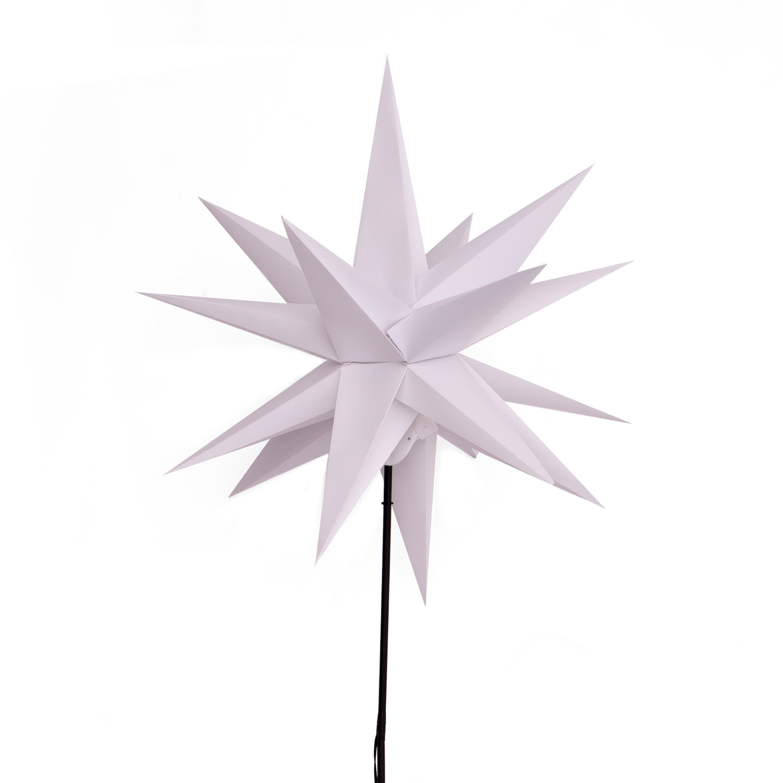 Estrela LED para exterior, com espigão de solo, Ø 55 cm, branco