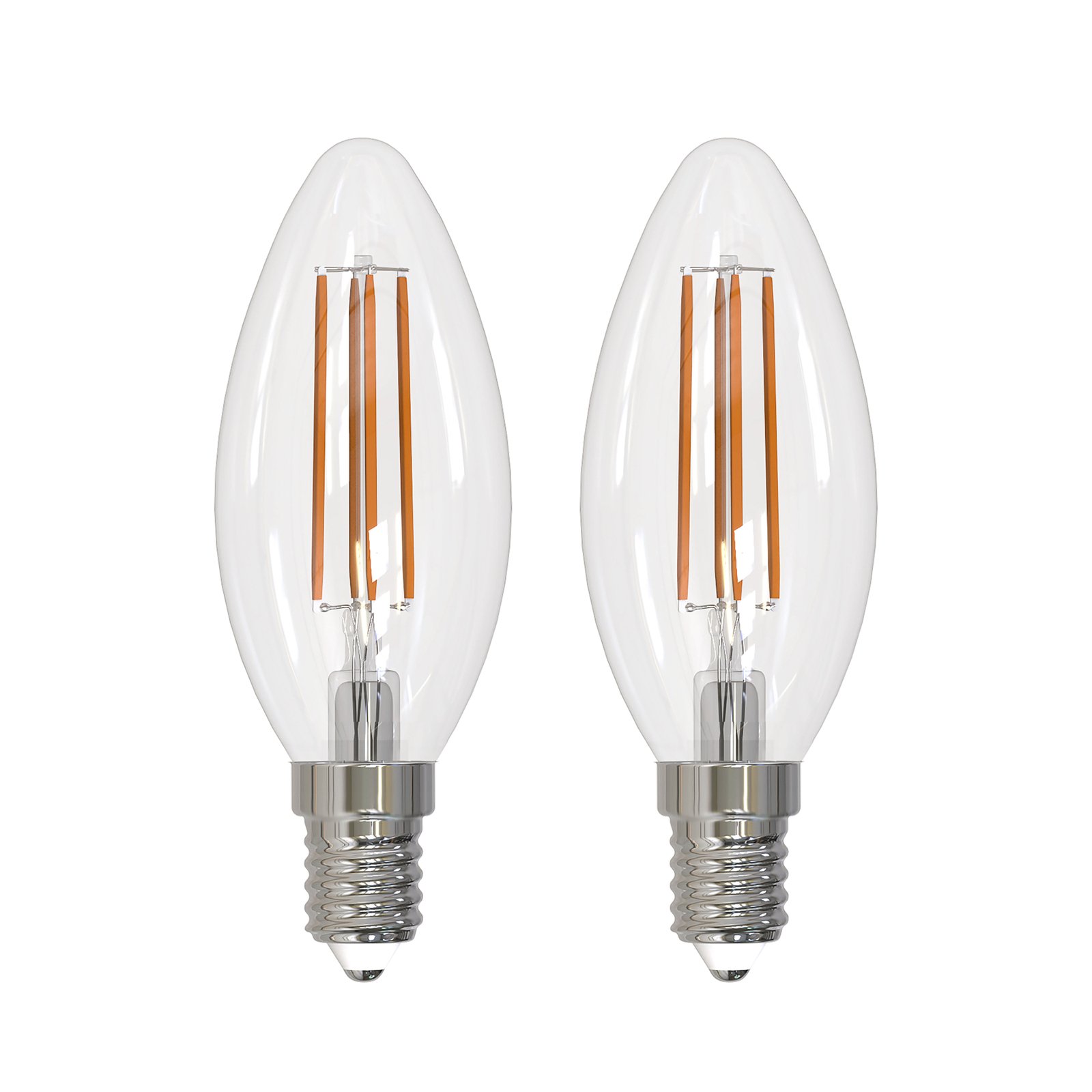 Arcchio LED-filamentpære E14 stearinlys, sæt med 2, 3000 K