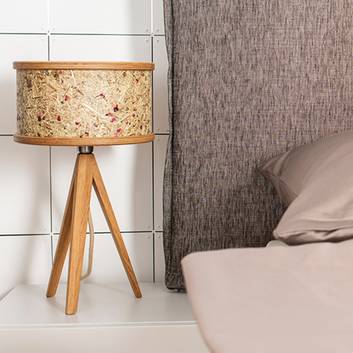 ALMUT 2610 table lamp of oak and hay