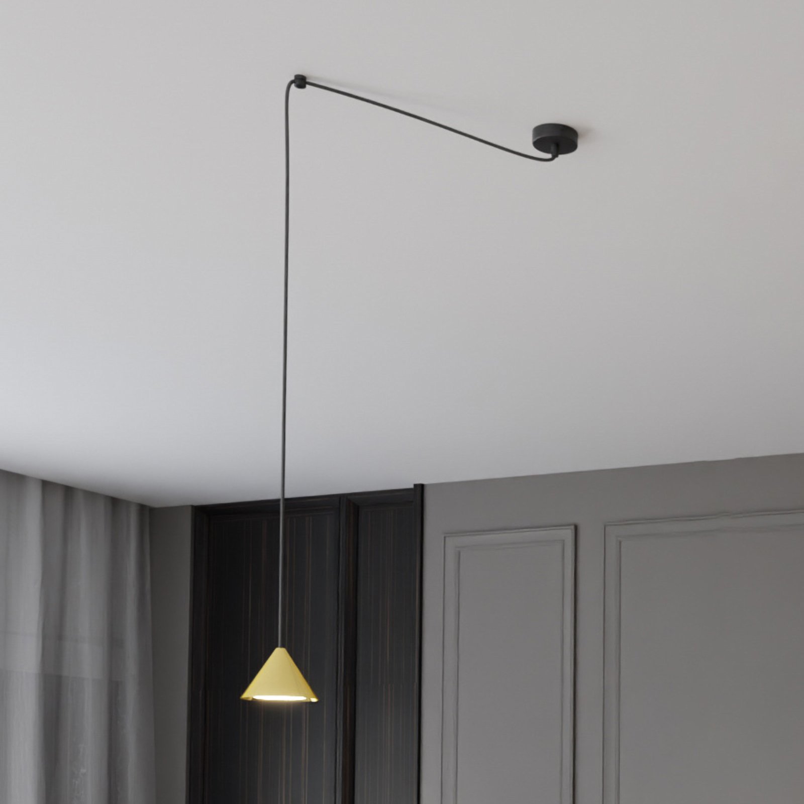 Elit Spider pendant light gold-coloured metal suspension system 200 cm