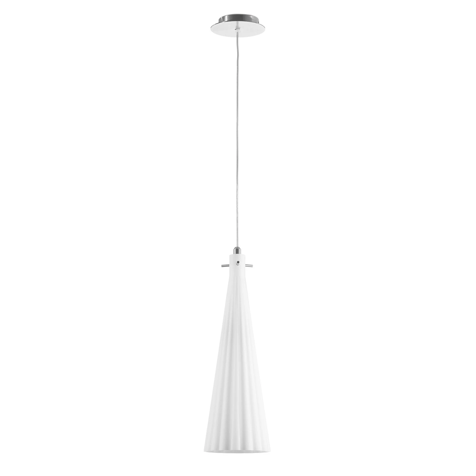 Závesná lampa Costa Rica zo skla, biela