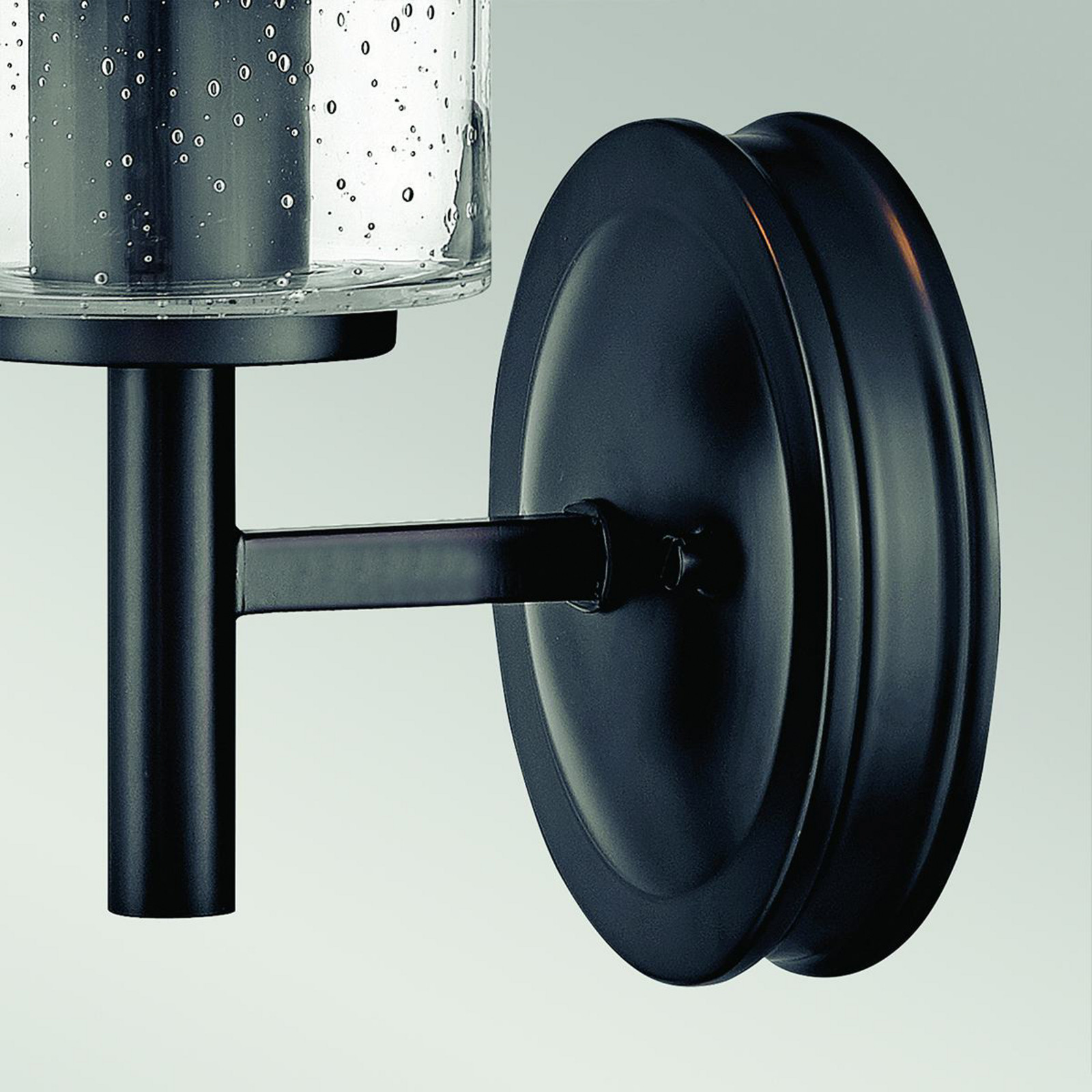 HINKLEY Aplică de perete Collier negru oțel sticlă E27 - Camera de zi / sufragerie - Antichitate - negru transparent - Metal