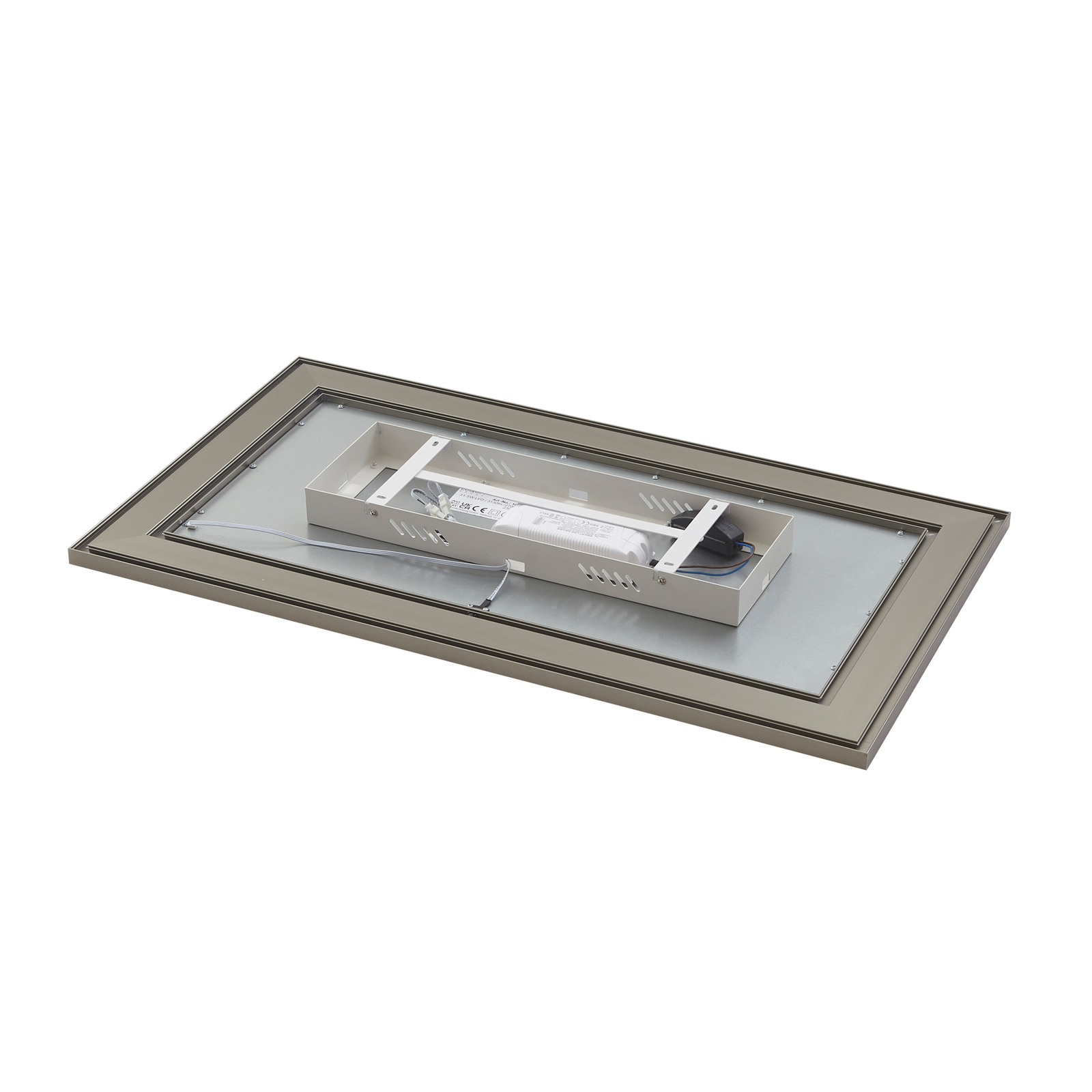 Lucande LED-Deckenlampe Leicy, nickel, 80 cm, RGBIC, CCT