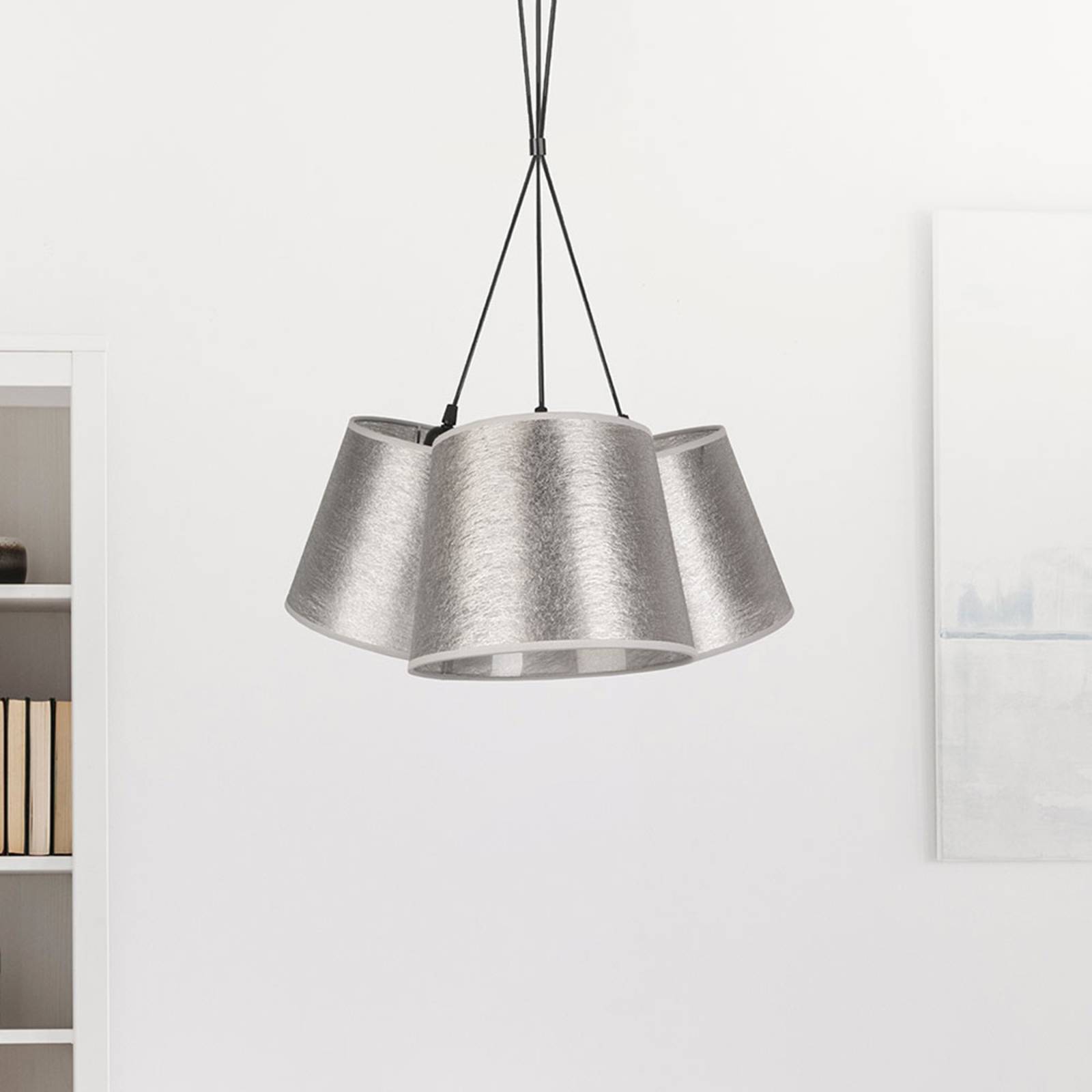 Hängeleuchte Rossa, 3-flammig, silber