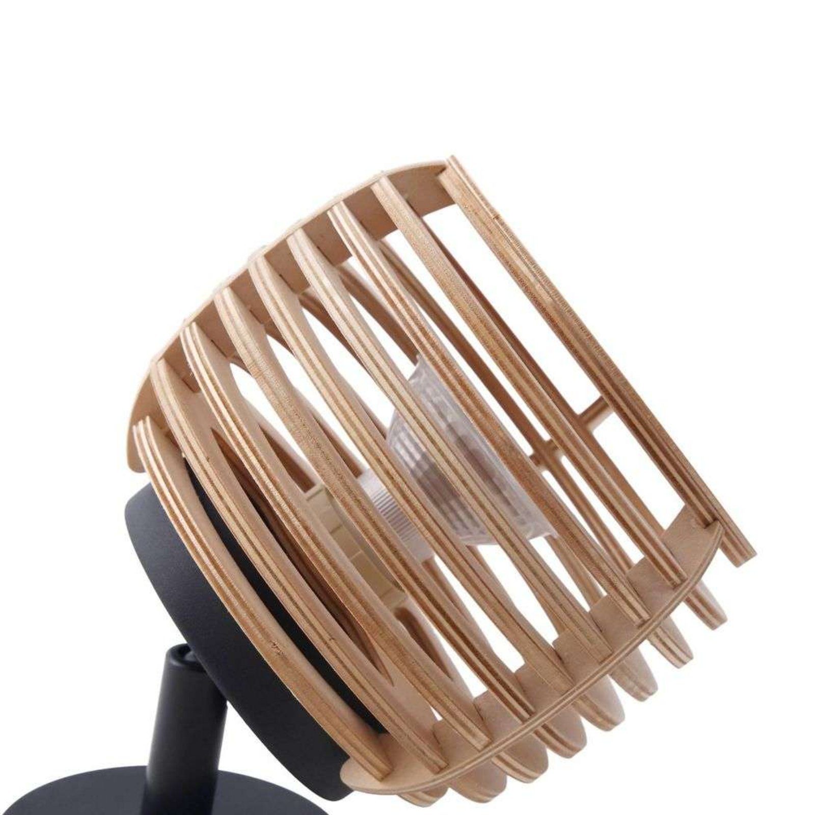 Ediz Vegglampe Wood/Black - Lindby