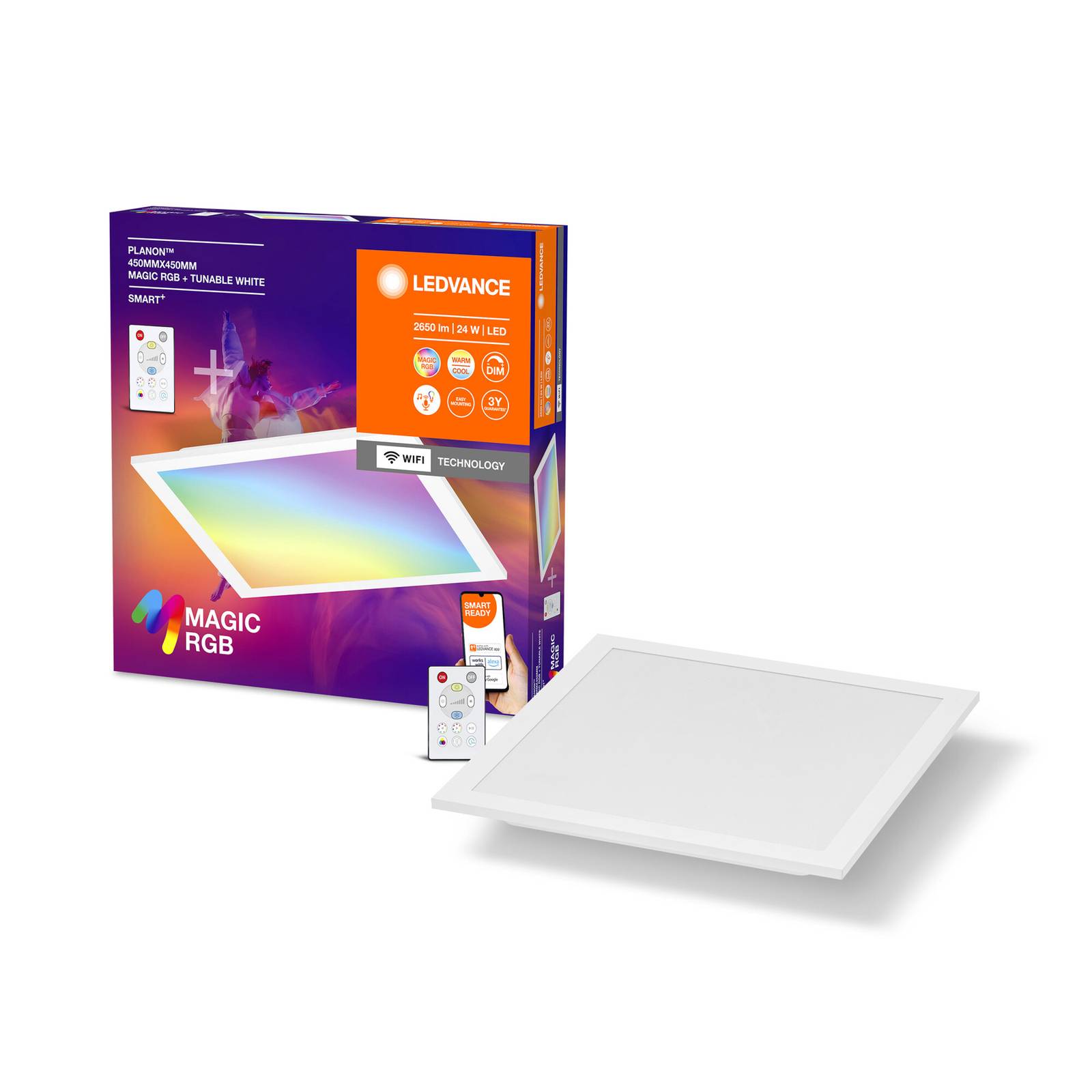 LEDVANCE SMART+ WiFi Planon Magic LED RGBW 45x45cm